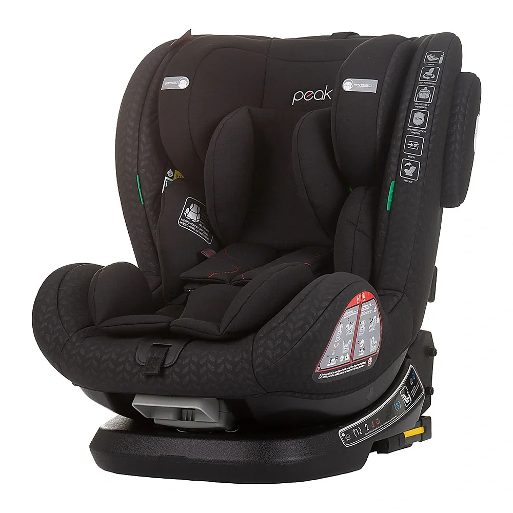 Scaune auto - Scaun auto Chipolino Peak I-Size 40-150 cm, sistem Isofix, Obsidian 12 ani