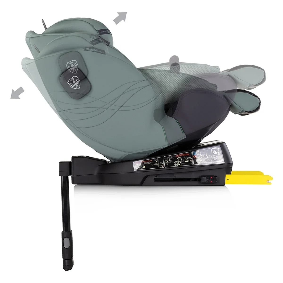 Scaun auto Chipolino Premium I-Size 40-150 cm cu sistem Isofix, Basil 12 ani [7]