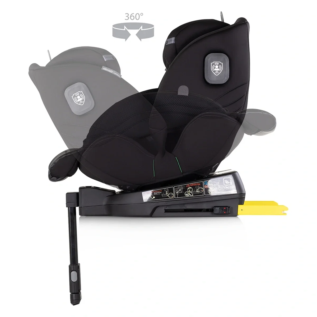 Scaun auto Chipolino Premium I-Size 40-150 cm cu sistem Isofix, Blackberry - Negru 12 ani [6]