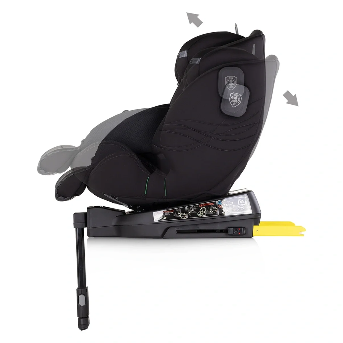 Scaun auto Chipolino Premium I-Size 40-150 cm cu sistem Isofix, Blackberry - Negru 12 ani [4]