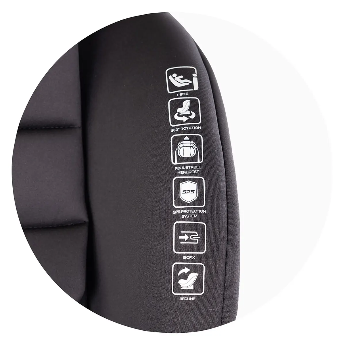 Scaun auto Chipolino Premium I-Size 40-150 cm cu sistem Isofix, Blackberry - Negru 12 ani [11]