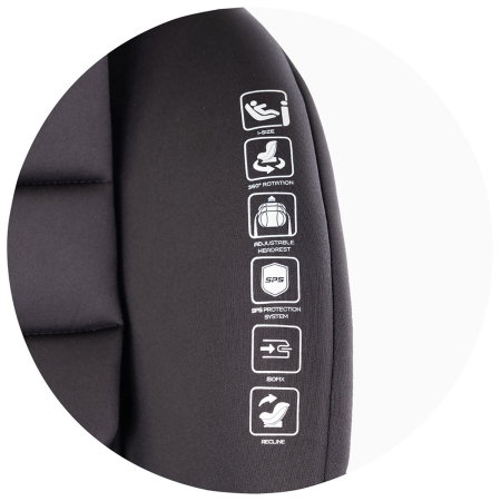 Scaun auto Chipolino Premium I-Size 40-150 cm cu sistem Isofix, Blackberry - Negru 12 ani [11]