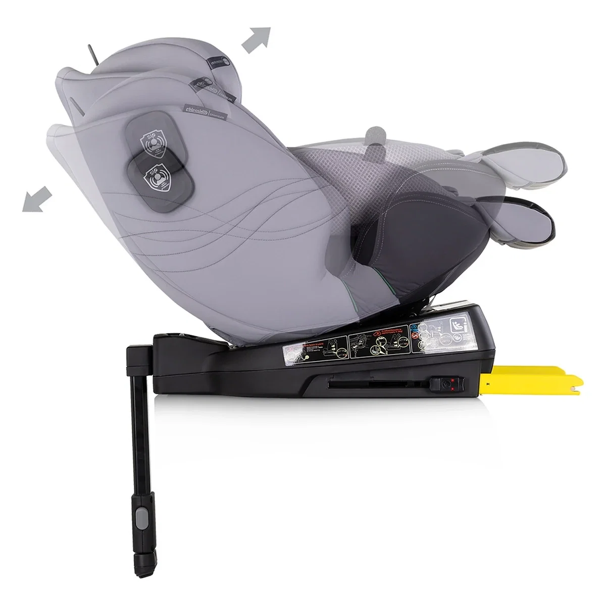 Scaun auto Chipolino Premium I-Size 40-150 cm cu sistem Isofix, Cloud - Gri 12 ani [7]