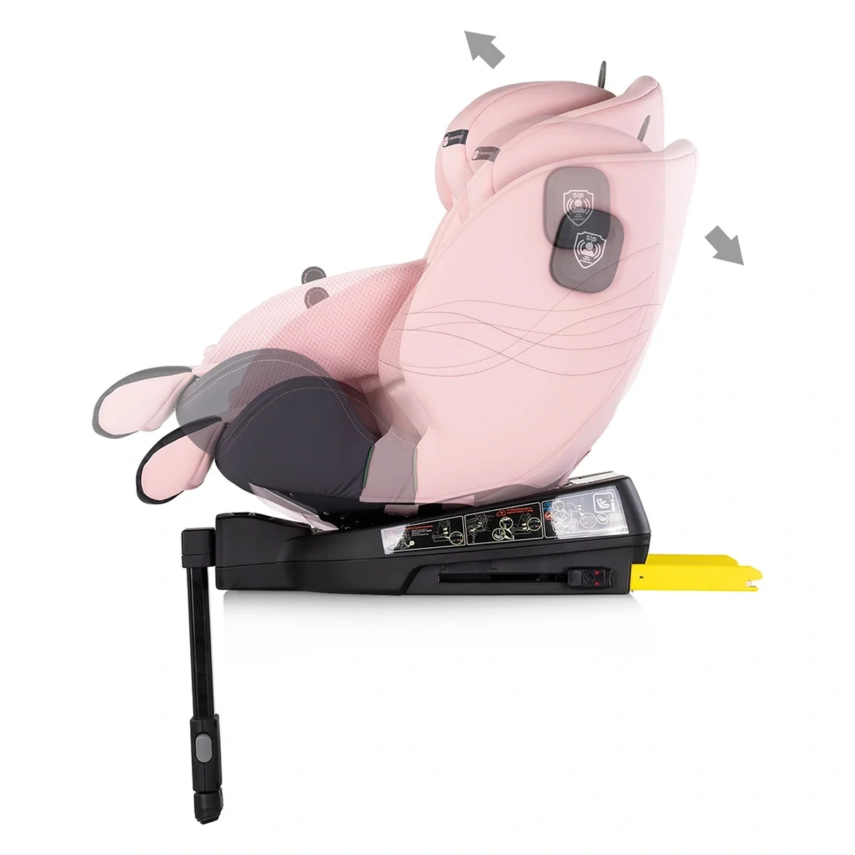 Scaun auto Chipolino Premium I-Size 40-150 cm cu sistem Isofix, Pink marshmallow - Roz 12 ani [4]
