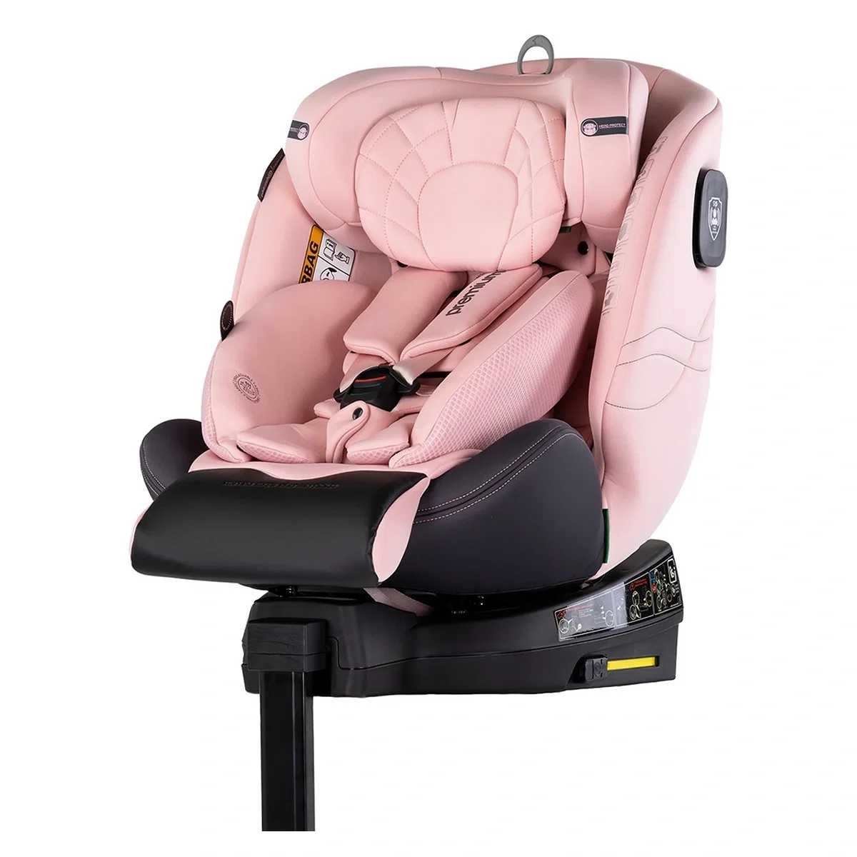 Scaune auto - Scaun auto Chipolino Premium I-Size 40-150 cm cu sistem Isofix, Pink marshmallow - Roz 12 ani