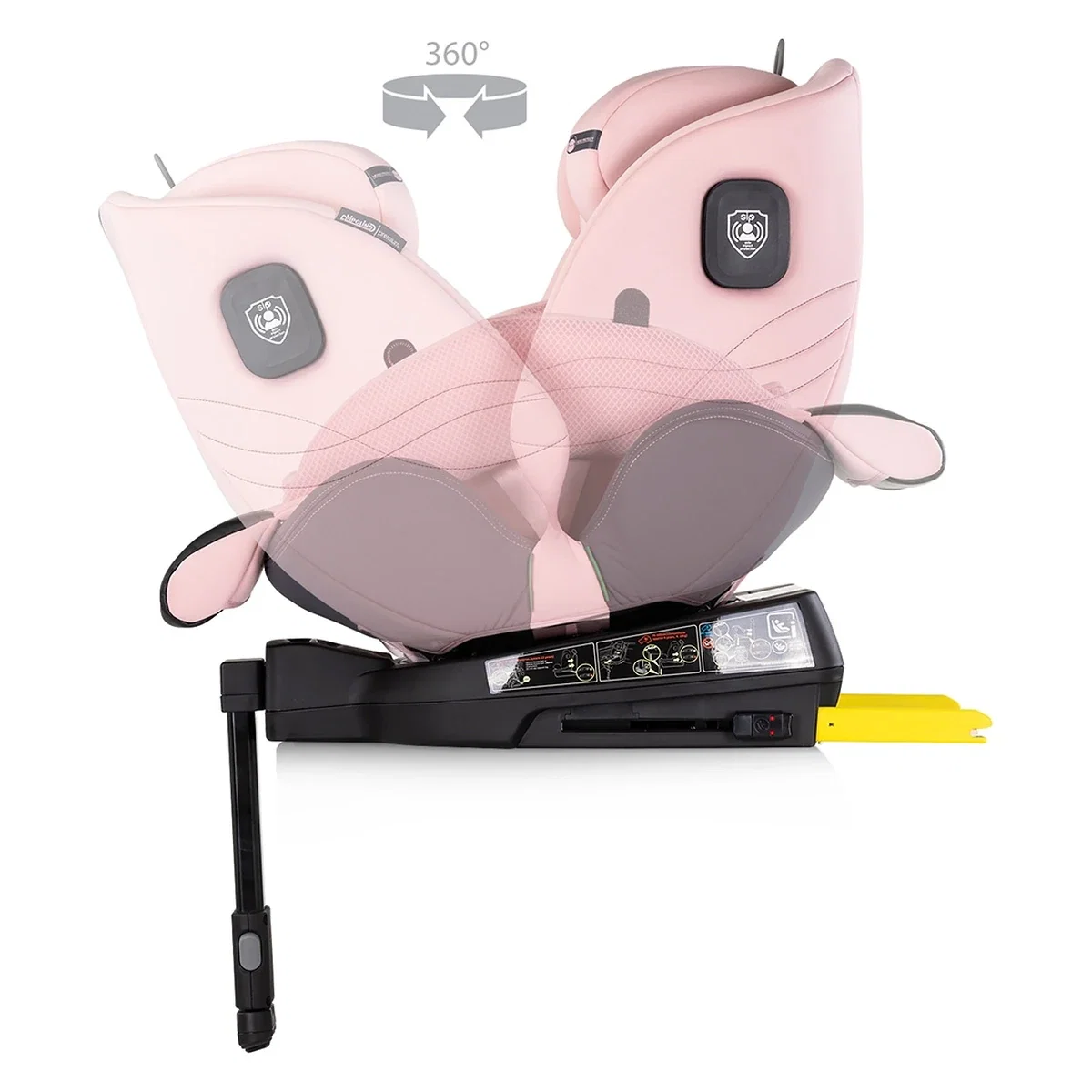 Scaun auto Chipolino Premium I-Size 40-150 cm cu sistem Isofix, Pink marshmallow - Roz 12 ani [6]