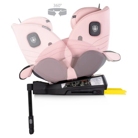 Scaun auto Chipolino Premium I-Size 40-150 cm cu sistem Isofix, Pink marshmallow - Roz 12 ani [6]