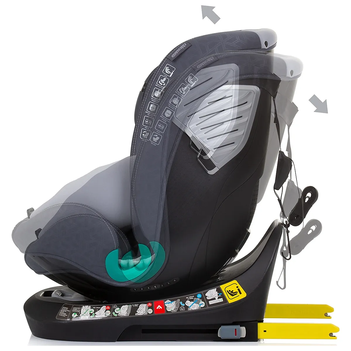 Scaun auto Chipolino Supreme I-Size 40-150 cm cu sistem Isofix granite 12 ani [4]
