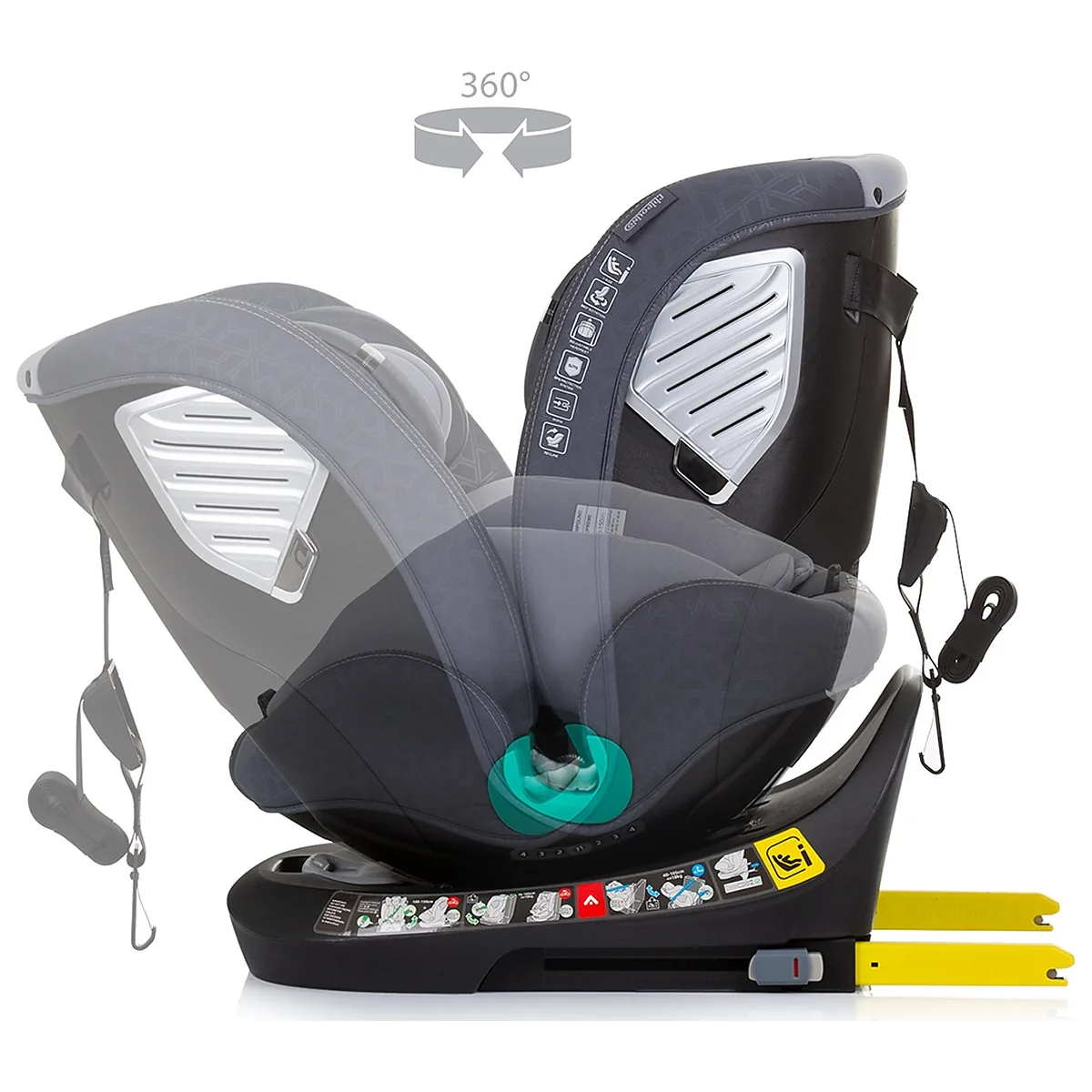 Scaun auto Chipolino Supreme I-Size 40-150 cm cu sistem Isofix granite 12 ani [6]