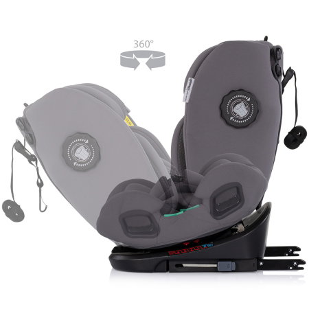Scaun auto Chipolino Techno iGrow I-Size 40-150 cm, cu sistem Isofix si sezut rotativ, Charcoal [7]