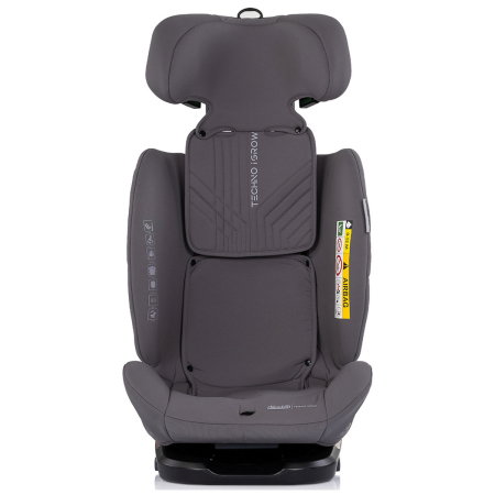 Scaun auto Chipolino Techno iGrow I-Size 40-150 cm, cu sistem Isofix si sezut rotativ, Charcoal [2]