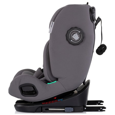 Scaun auto Chipolino Techno iGrow I-Size 40-150 cm, cu sistem Isofix si sezut rotativ, Charcoal [4]