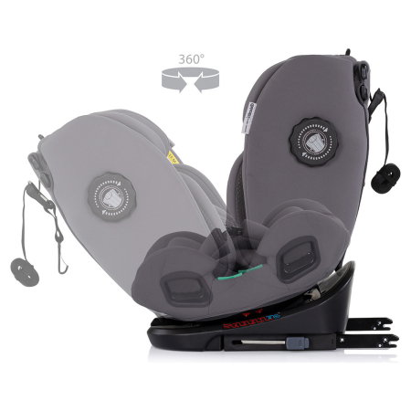 Scaun auto Chipolino Techno iGrow I-Size 40-150 cm, cu sistem Isofix si sezut rotativ, Charcoal [7]