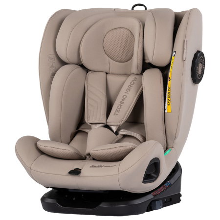 Scaune auto - Scaun auto Chipolino Techno iGrow I-Size 40-150 cm, cu sistem Isofix si sezut rotativ, Latte