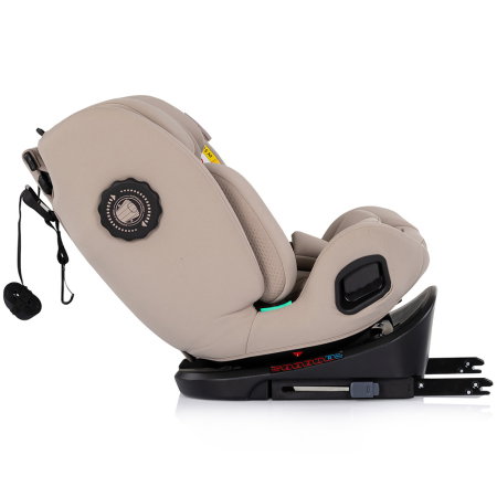 Scaun auto Chipolino Techno iGrow I-Size 40-150 cm, cu sistem Isofix si sezut rotativ, Latte [8]