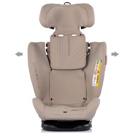 Scaun auto Chipolino Techno iGrow I-Size 40-150 cm, cu sistem Isofix si sezut rotativ, Latte [3]