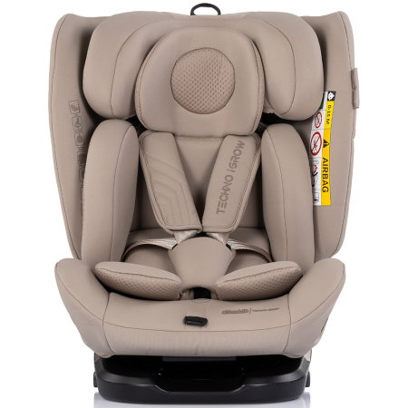 Scaun auto Chipolino Techno iGrow I-Size 40-150 cm, cu sistem Isofix si sezut rotativ, Latte [1]