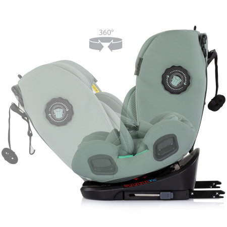Scaun auto Chipolino Techno iGrow I-Size 40-150 cm, cu sistem Isofix si sezut rotativ, Matcha [7]
