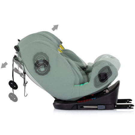 Scaun auto Chipolino Techno iGrow I-Size 40-150 cm, cu sistem Isofix si sezut rotativ, Matcha [9]