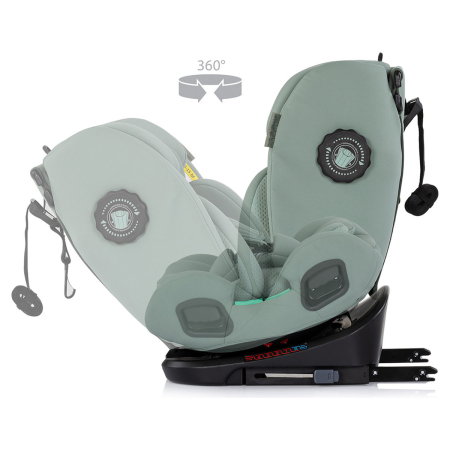 Scaun auto Chipolino Techno iGrow I-Size 40-150 cm, cu sistem Isofix si sezut rotativ, Matcha [7]