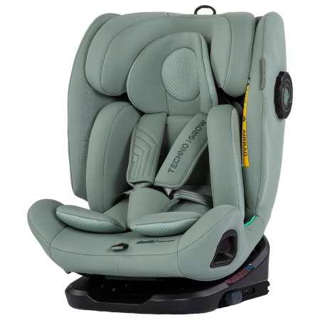 Scaune auto grupa 40-150 cm (0-36 kg) - Scaun auto Chipolino Techno iGrow I-Size 40-150 cm, cu sistem Isofix si sezut rotativ, Matcha