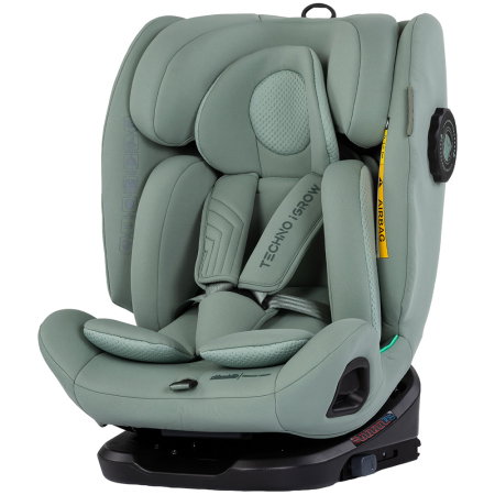 Scaune auto - Scaun auto Chipolino Techno iGrow I-Size 40-150 cm, cu sistem Isofix si sezut rotativ, Matcha