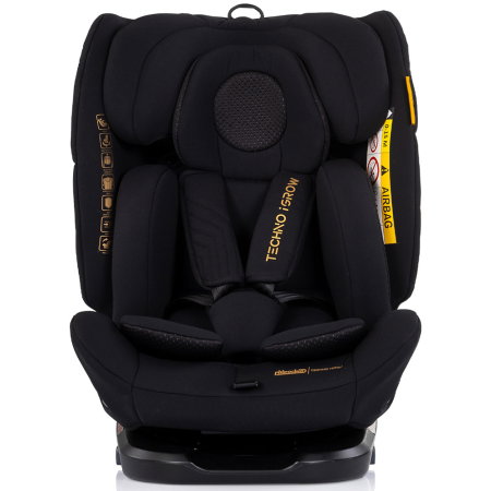 Scaun auto Chipolino Techno iGrow I-Size 40-150 cm, cu sistem Isofix si sezut rotativ, Noir [1]