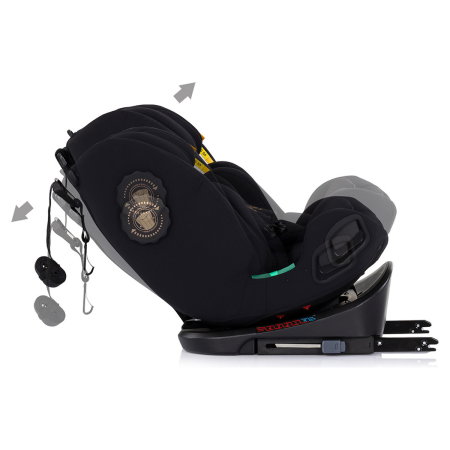 Scaun auto Chipolino Techno iGrow I-Size 40-150 cm, cu sistem Isofix si sezut rotativ, Noir [9]