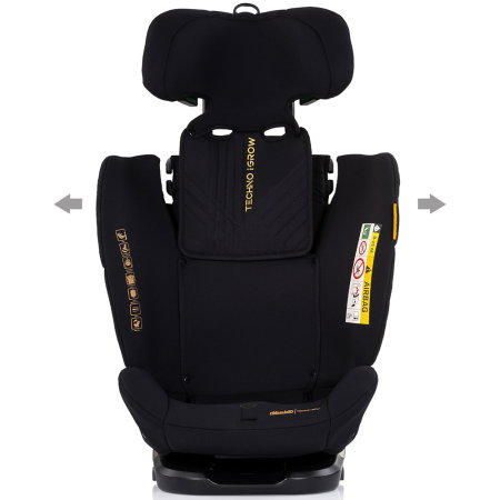 Scaun auto Chipolino Techno iGrow I-Size 40-150 cm, cu sistem Isofix si sezut rotativ, Noir [3]