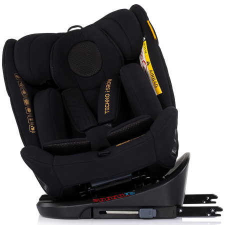 Scaun auto Chipolino Techno iGrow I-Size 40-150 cm, cu sistem Isofix si sezut rotativ, Noir [6]