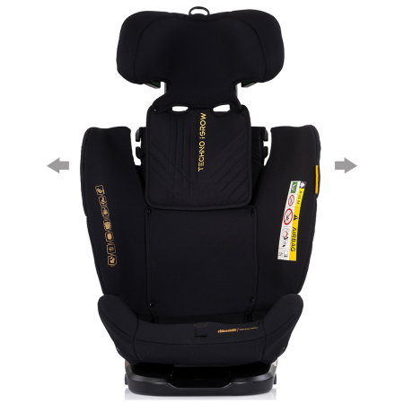Scaun auto Chipolino Techno iGrow I-Size 40-150 cm, cu sistem Isofix si sezut rotativ, Noir [3]