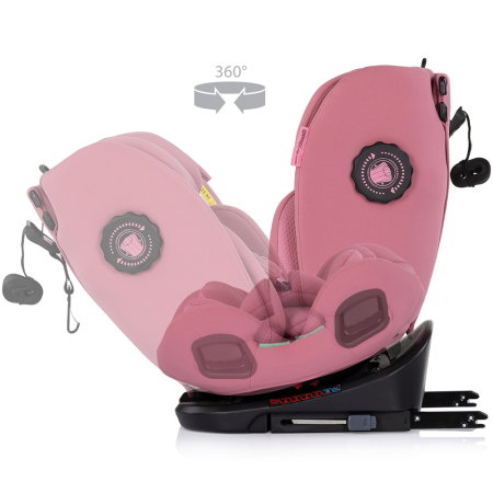 Scaun auto Chipolino Techno iGrow I-Size 40-150 cm, cu sistem Isofix si sezut rotativ, Powder pink [7]