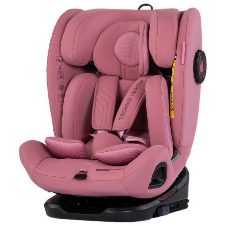 Scaune auto - Scaun auto Chipolino Techno iGrow I-Size 40-150 cm, cu sistem Isofix si sezut rotativ, Powder pink