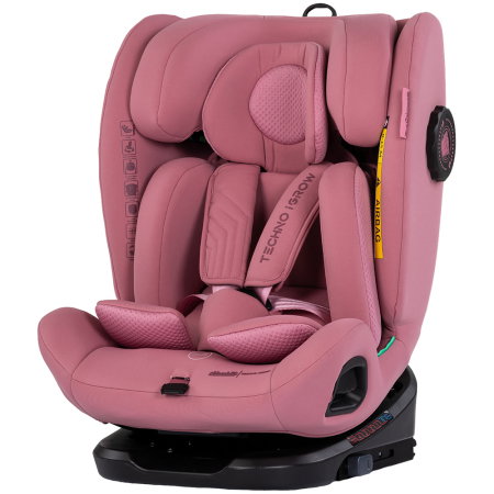 Scaune auto - Scaun auto Chipolino Techno iGrow I-Size 40-150 cm, cu sistem Isofix si sezut rotativ, Powder pink