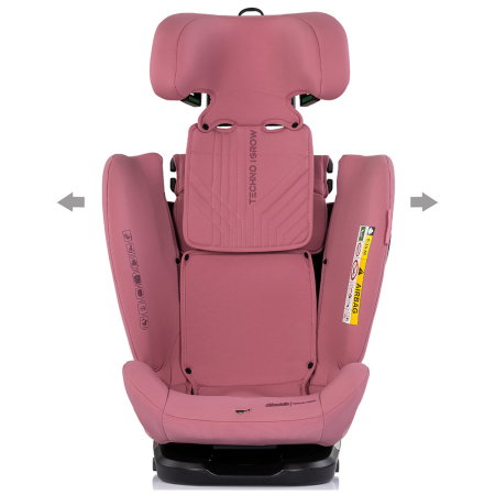 Scaun auto Chipolino Techno iGrow I-Size 40-150 cm, cu sistem Isofix si sezut rotativ, Powder pink [3]