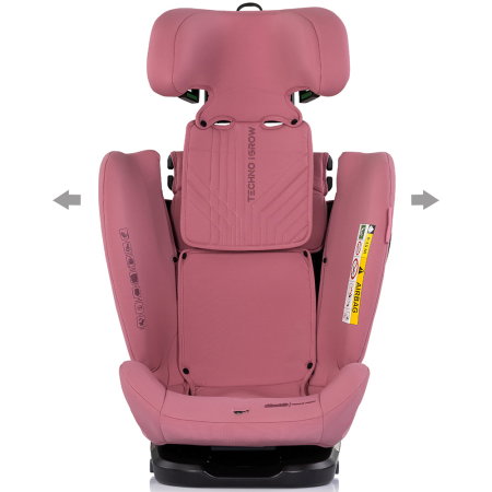 Scaun auto Chipolino Techno iGrow I-Size 40-150 cm, cu sistem Isofix si sezut rotativ, Powder pink [3]