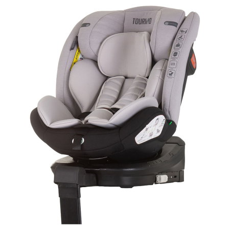 Scaune auto - Scaun auto Chipolino Tourino I-Size 40-150 cm, sistem Isofix, Ash grey 12 ani