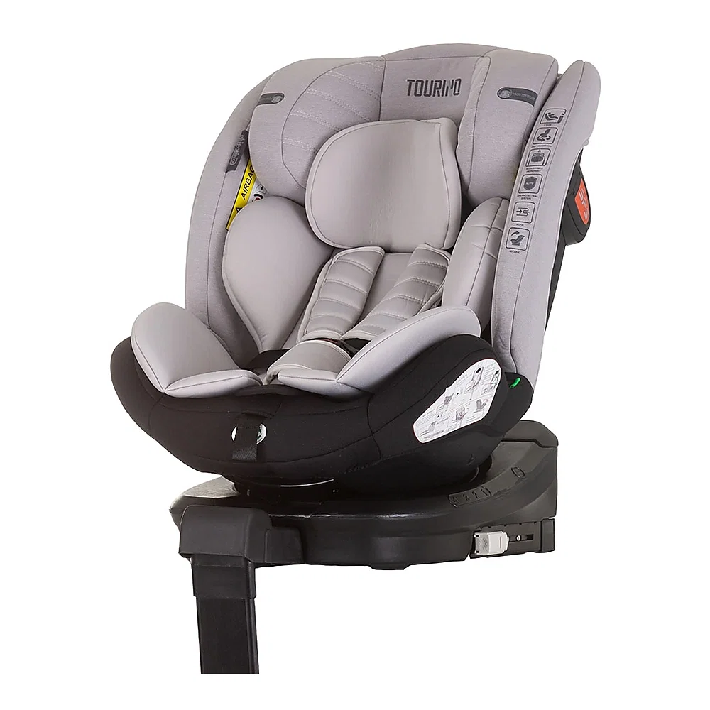 Scaune auto grupa 40-150 cm (0-36 kg) - Scaun auto Chipolino Tourino I-Size 40-150 cm, sistem Isofix, Ash grey 12 ani