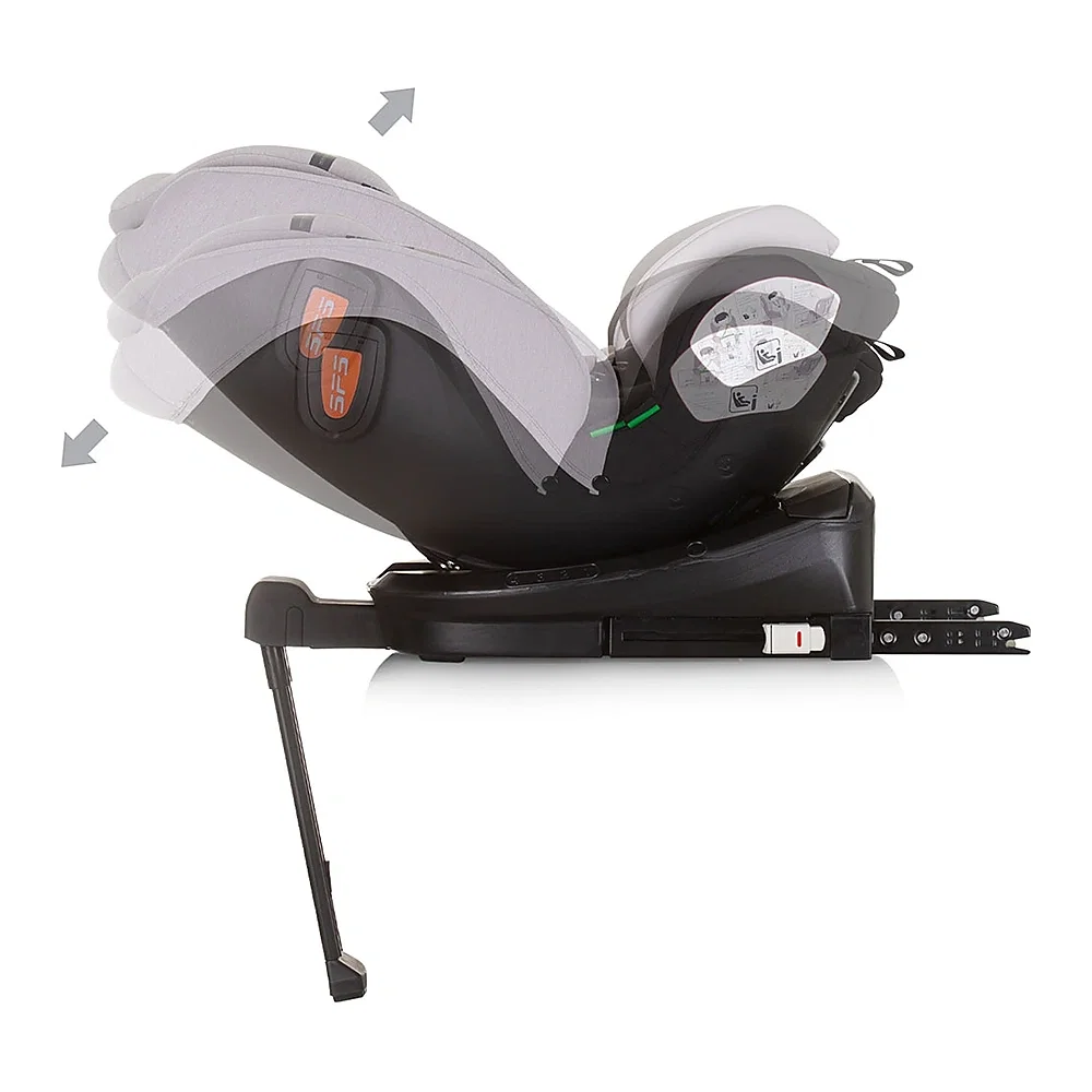 Scaun auto Chipolino Tourino I-Size 40-150 cm, sistem Isofix, Ash grey 12 ani [7]