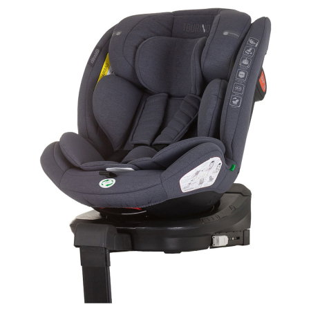 Scaune auto - Scaun auto Chipolino Tourino I-Size 40-150 cm, sistem Isofix, Granite 12 ani