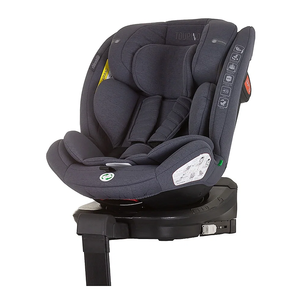 Scaune auto - Scaun auto Chipolino Tourino I-Size 40-150 cm, sistem Isofix, Granite 12 ani