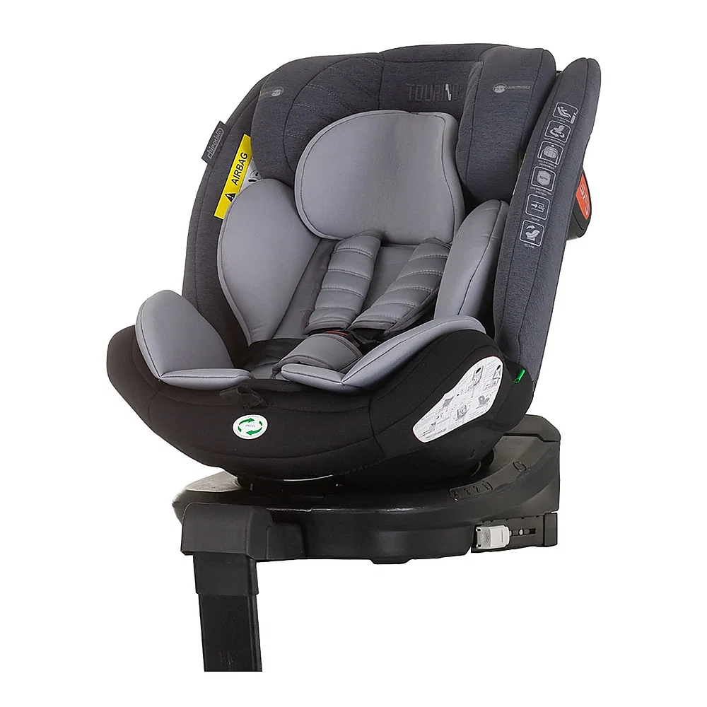 Scaune auto - Scaun auto Chipolino Tourino I-Size 40-150 cm, sistem Isofix, Grey mix 12 ani