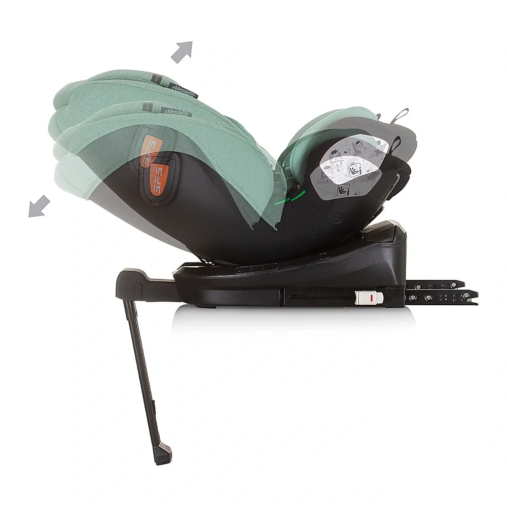Scaun auto Chipolino Tourino I-Size 40-150 cm, sistem Isofix, Pastel green 12 ani [7]