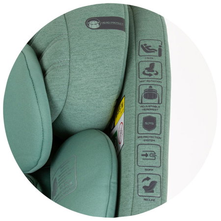 Scaun auto Chipolino Tourino I-Size 40-150 cm, sistem Isofix, Pastel green 12 ani [13]