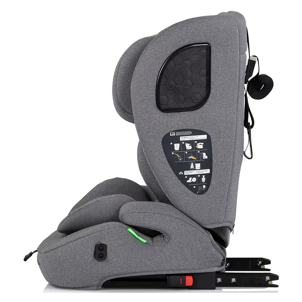 Scaun auto Chipolino Tycoon Iso I-Size 76-150 cm cu sistem Isofix, Cloud - Gri 15 luni [3]