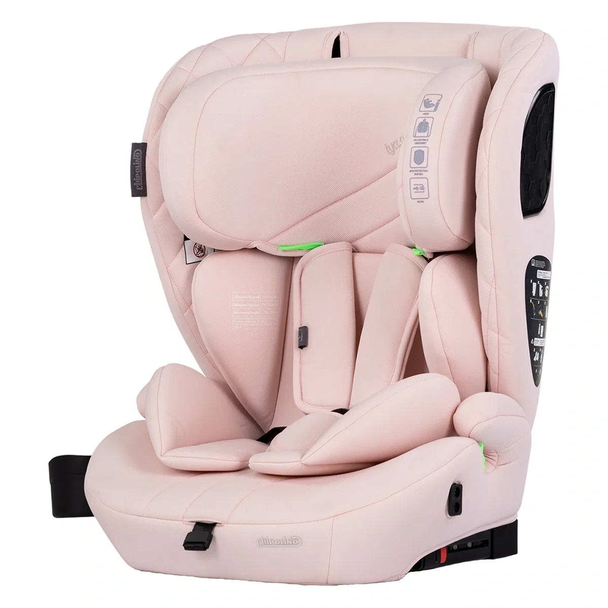Scaune auto - Scaun auto Chipolino Tycoon Iso I-Size 76-150 cm cu sistem Isofix, Pink marshmallow - Roz 15 luni