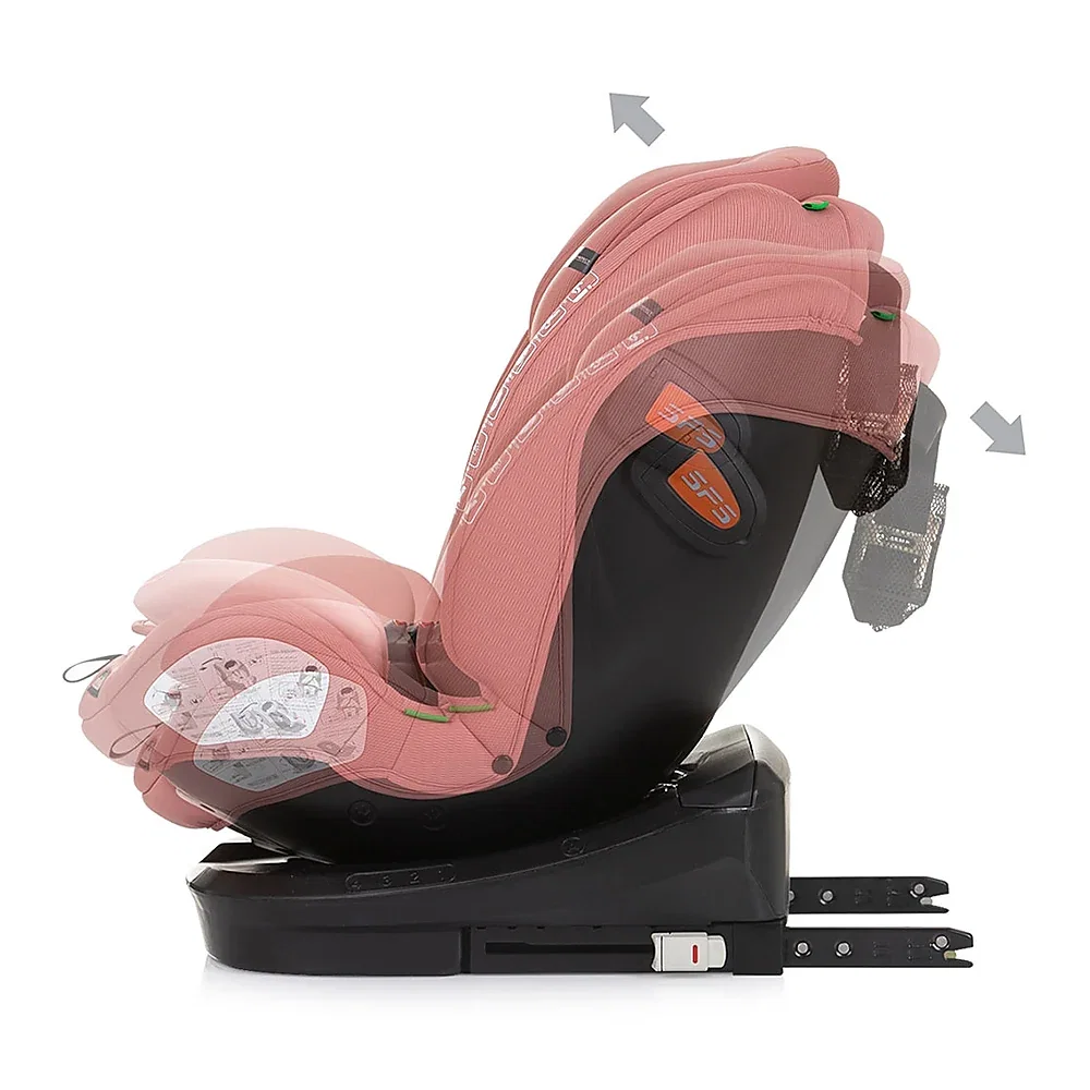 Scaun auto Chipolino Volare I-Size 40-150 cm, sistem Isofix, Flamingo (roz) 12 ani [4]