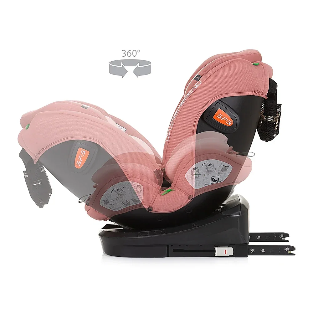 Scaun auto Chipolino Volare I-Size 40-150 cm, sistem Isofix, Flamingo (roz) 12 ani [6]