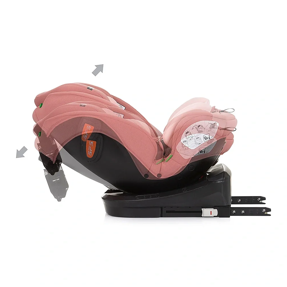 Scaun auto Chipolino Volare I-Size 40-150 cm, sistem Isofix, Flamingo (roz) 12 ani [8]
