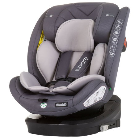 Scaune auto - Scaun auto Chipolino Volare I-Size 40-150 cm, sistem Isofix, Granite 12 ani